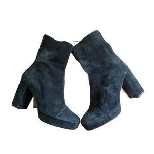 Free People Suede Platform Boot Booties 39